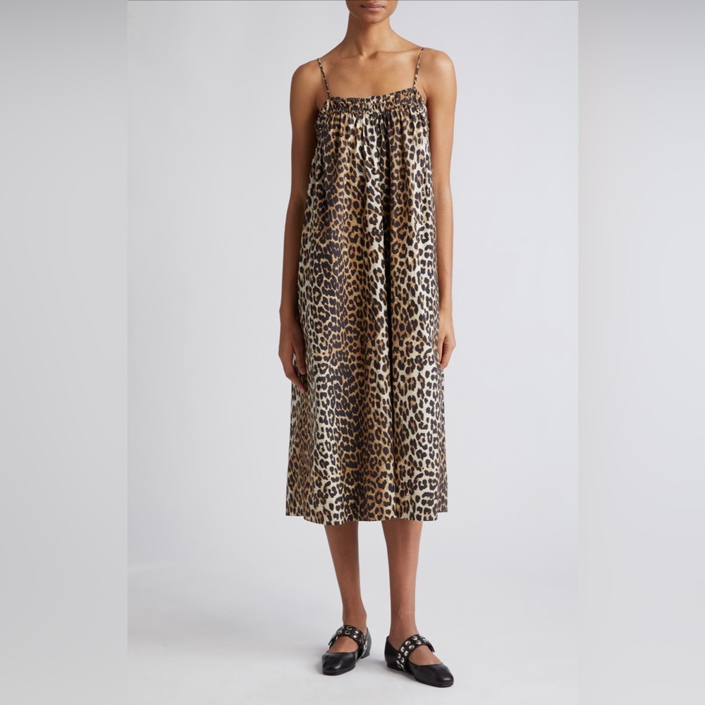 Ganni Leopard Print Dress